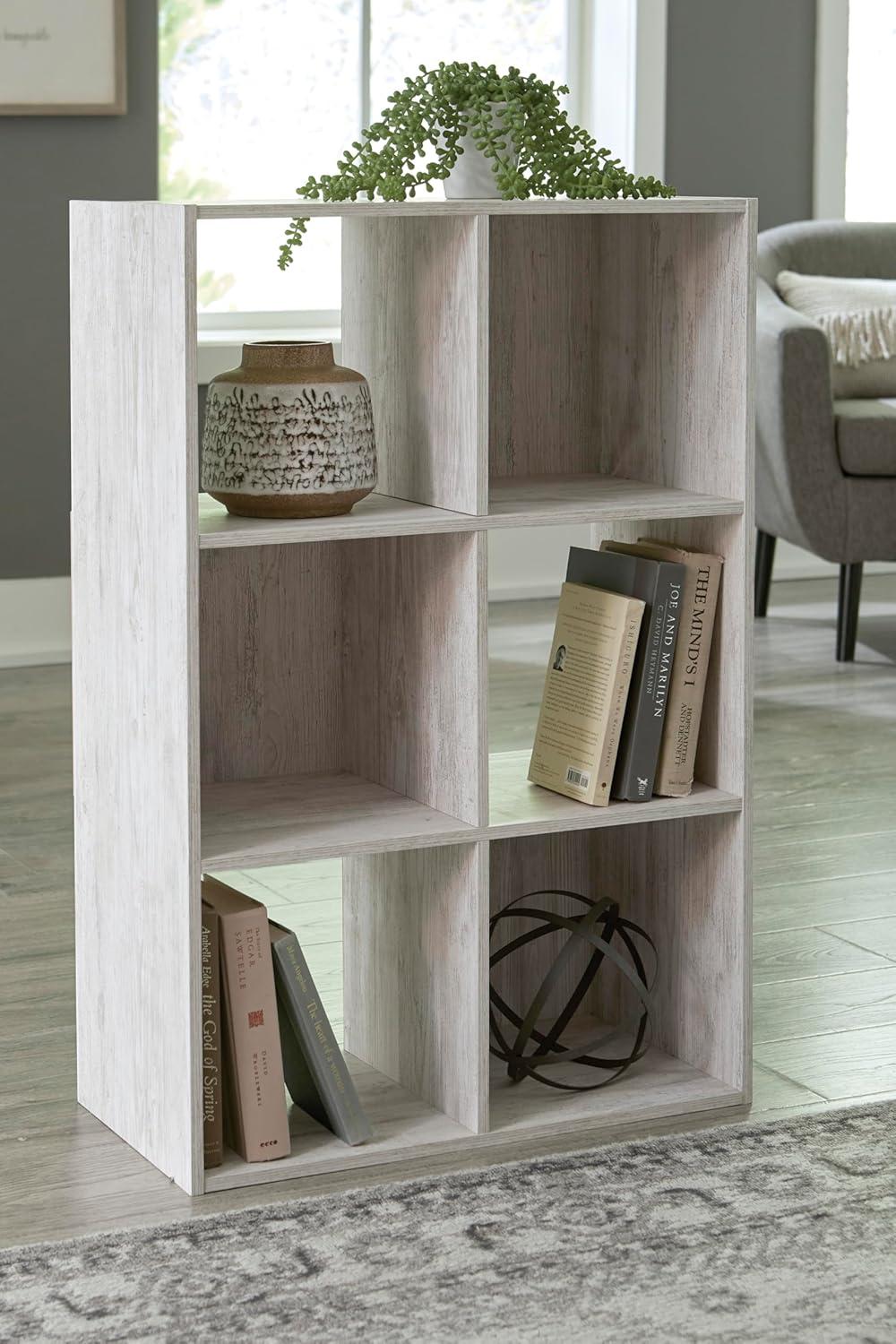imageSignature Design by Ashley Paxberry Coastal 9 Cube Storage Organizer or Bookcase WhitewashWhitewash