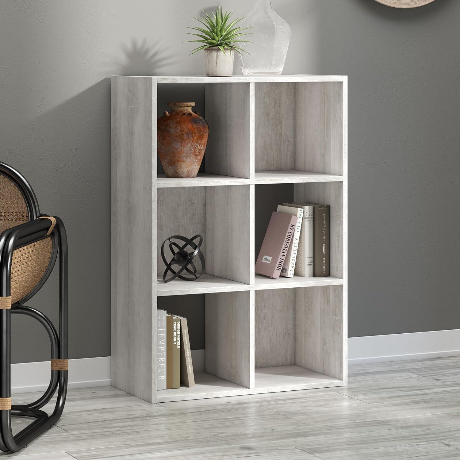 imageSignature Design by Ashley Paxberry Coastal 9 Cube Storage Organizer or Bookcase WhitewashWhitewash