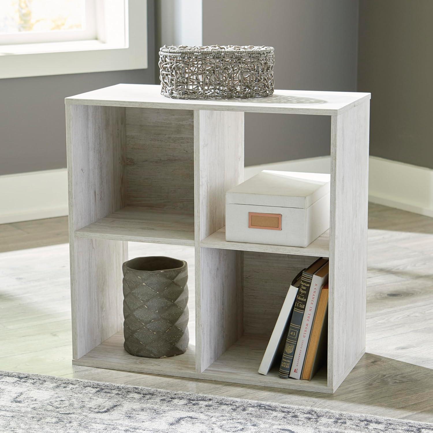 imageSignature Design by Ashley Paxberry Coastal 9 Cube Storage Organizer or Bookcase WhitewashWhitewash