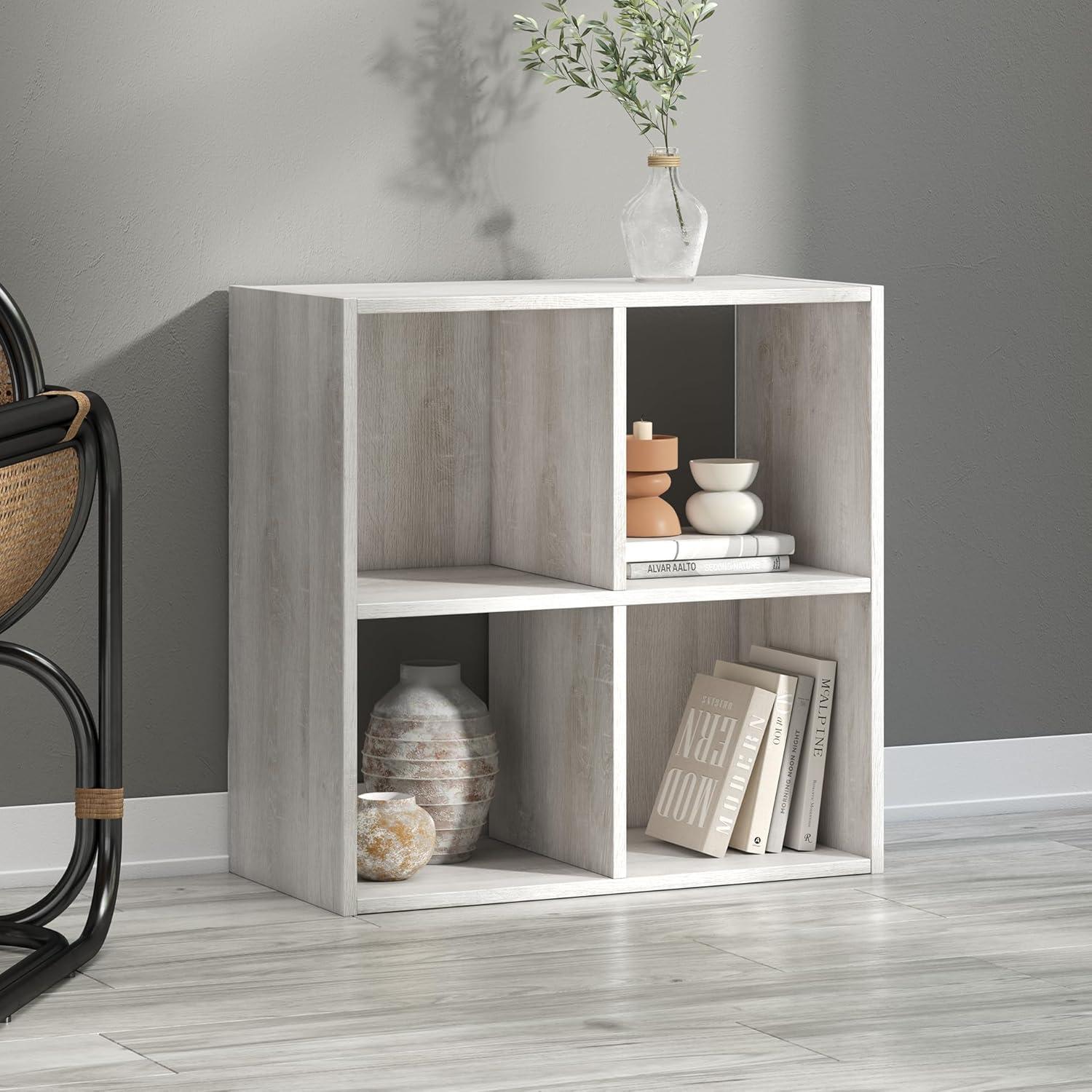 imageSignature Design by Ashley Paxberry Coastal 9 Cube Storage Organizer or Bookcase WhitewashWhitewash