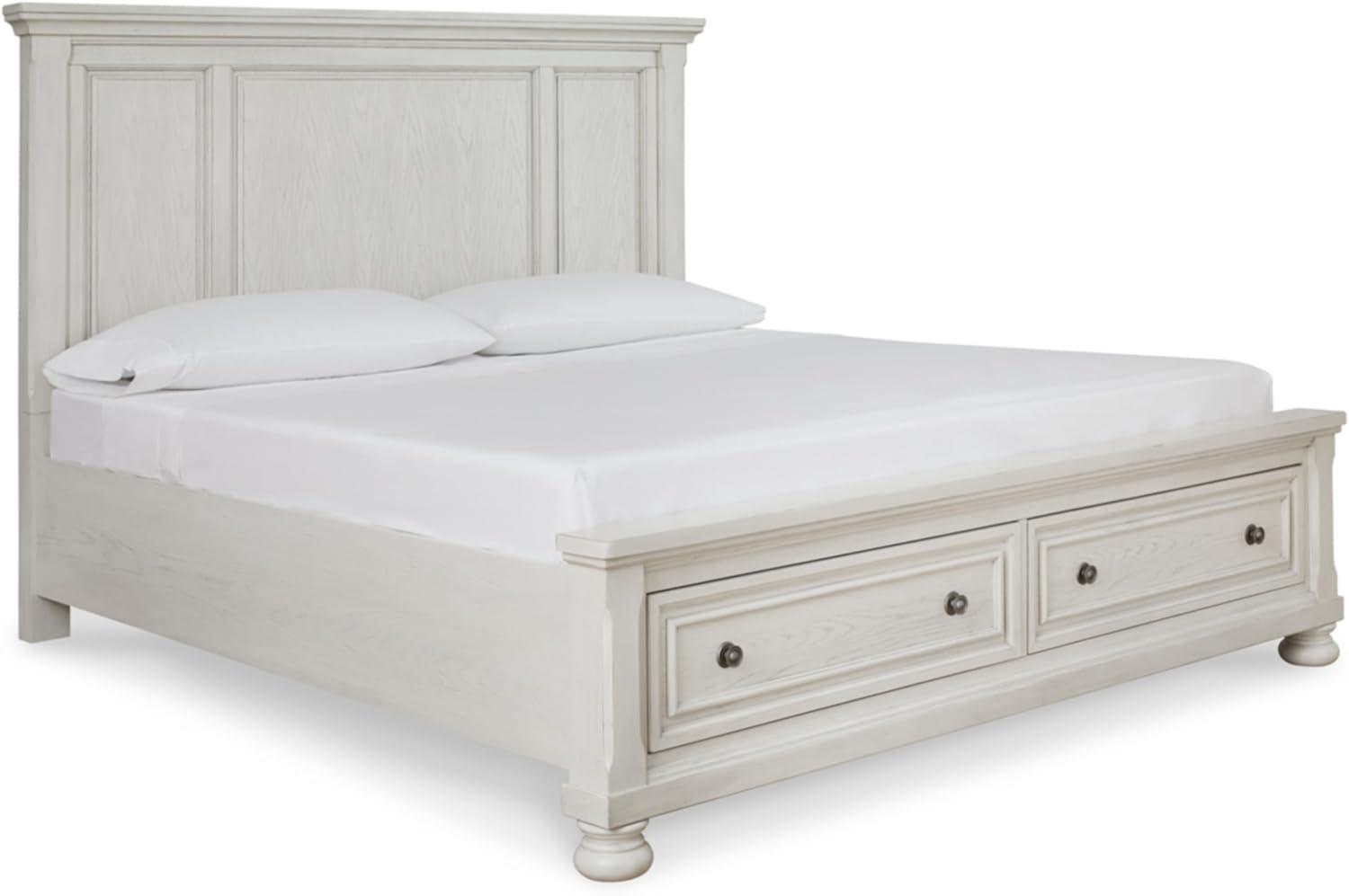 imageSignature Design by Ashley Porter Traditional Panel Headboard ONLY KingCalifornia King Dark BrownAntique White