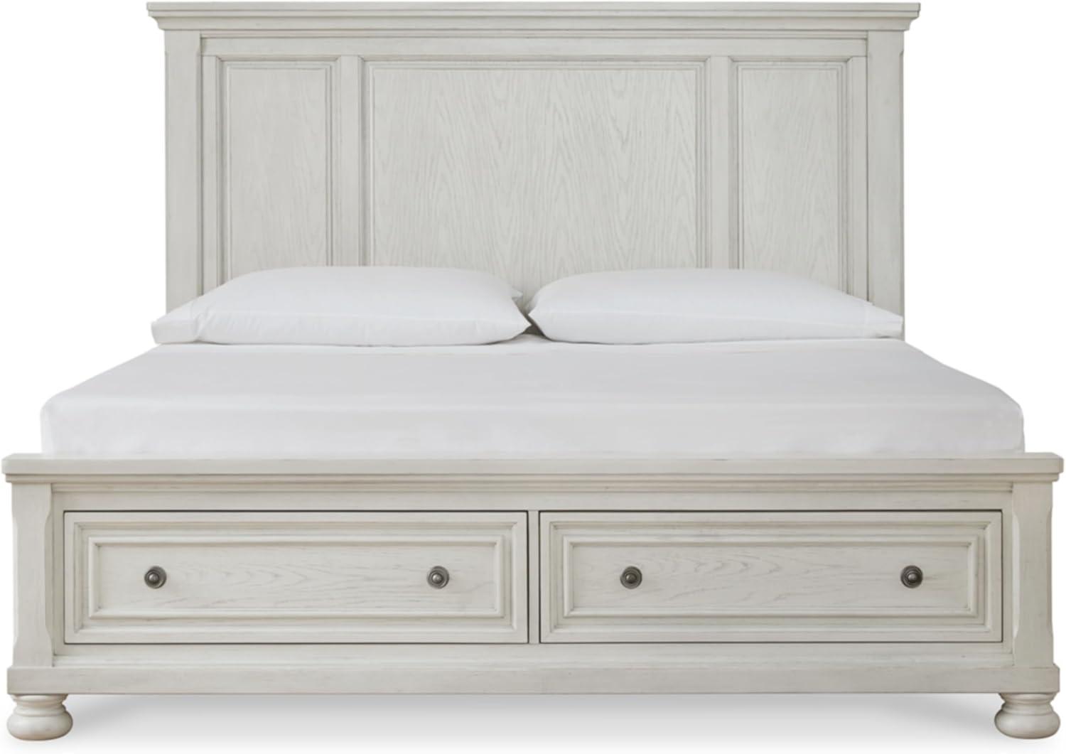 imageSignature Design by Ashley Porter Traditional Panel Headboard ONLY KingCalifornia King Dark BrownAntique White