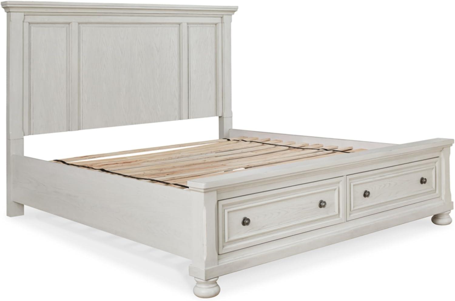 imageSignature Design by Ashley Porter Traditional Panel Headboard ONLY KingCalifornia King Dark BrownAntique White