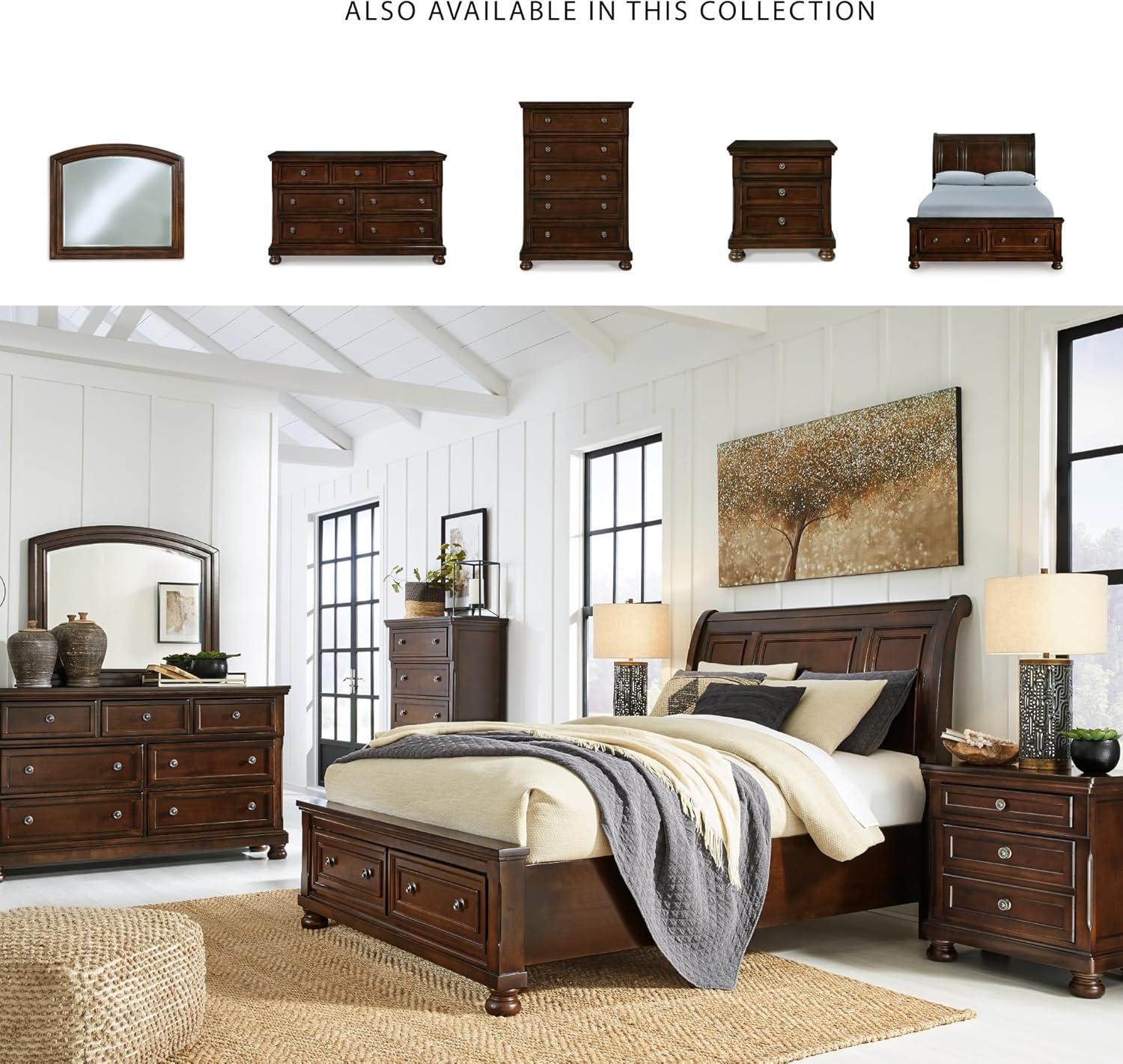 imageSignature Design by Ashley Porter Traditional Panel Headboard ONLY KingCalifornia King Dark BrownDark Brown