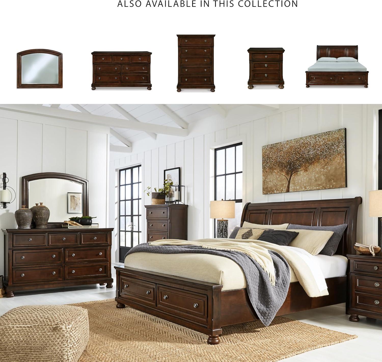 imageSignature Design by Ashley Porter Traditional Panel Headboard ONLY KingCalifornia King Dark BrownDark Brown