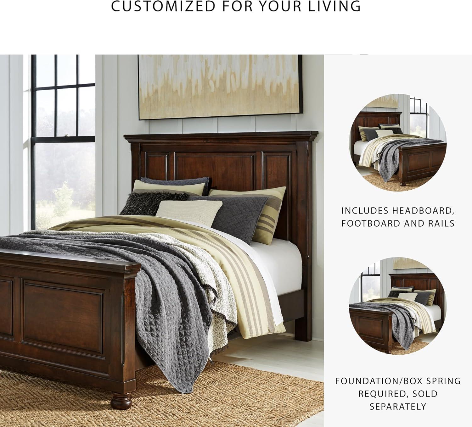 imageSignature Design by Ashley Porter Traditional Panel Headboard ONLY KingCalifornia King Dark BrownDark Brown