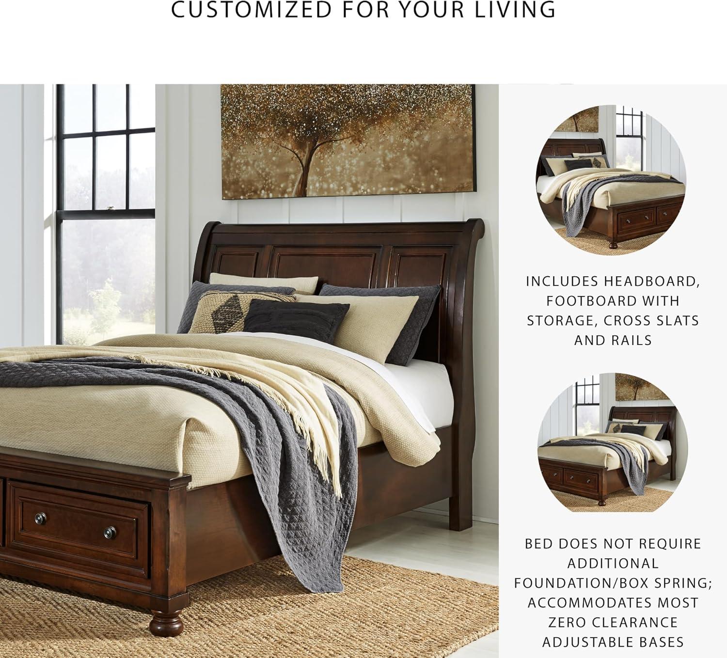 imageSignature Design by Ashley Porter Traditional Panel Headboard ONLY KingCalifornia King Dark BrownDark Brown