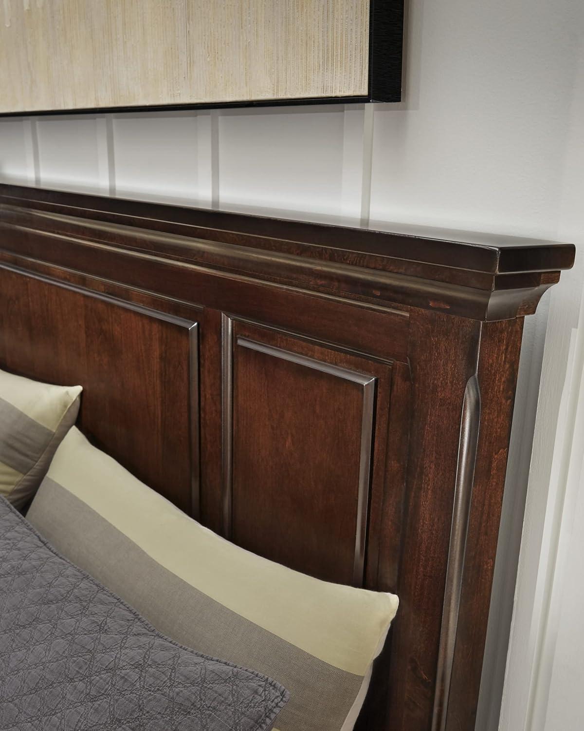imageSignature Design by Ashley Porter Traditional Panel Headboard ONLY KingCalifornia King Dark BrownDark Brown