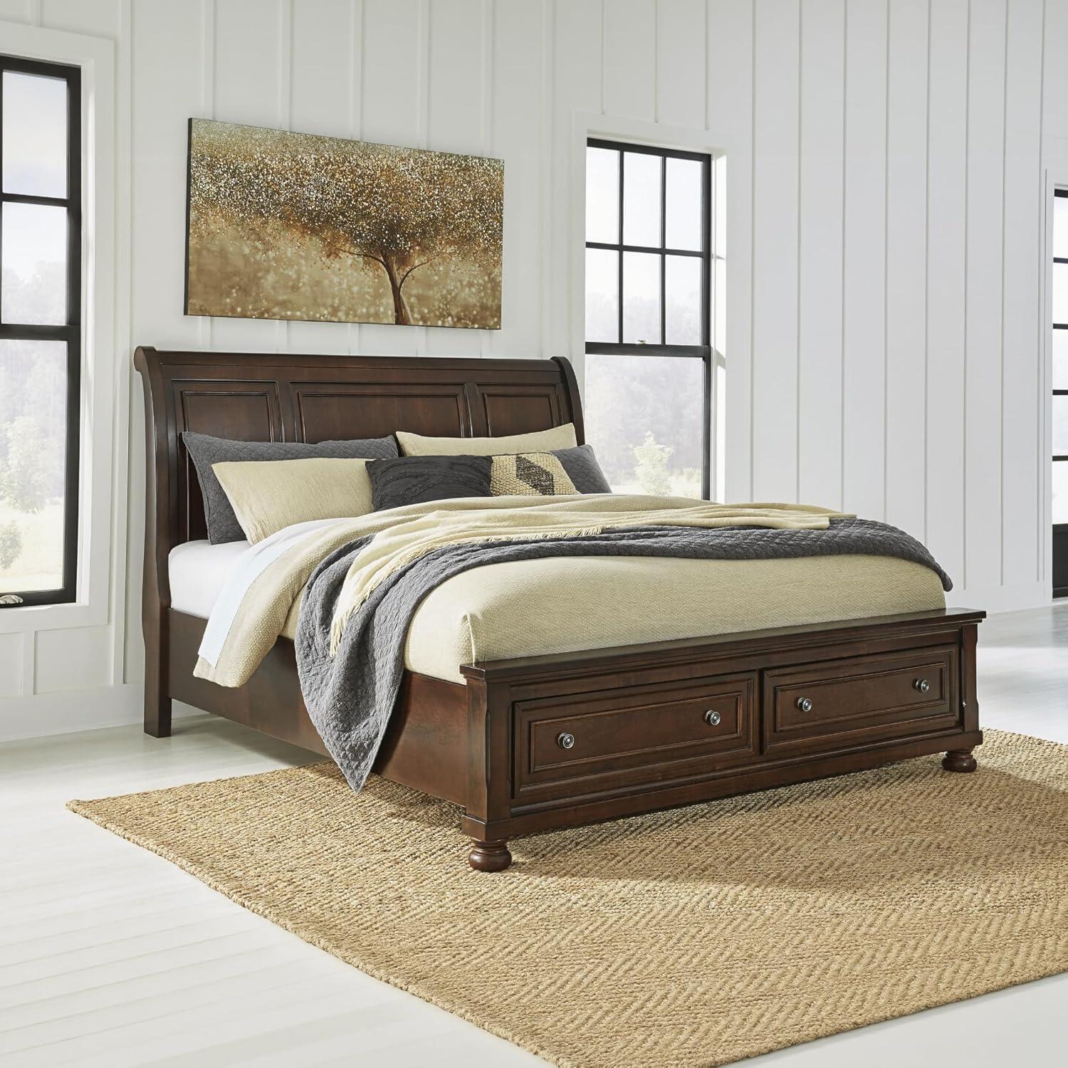 imageSignature Design by Ashley Porter Traditional Panel Headboard ONLY KingCalifornia King Dark BrownDark Brown