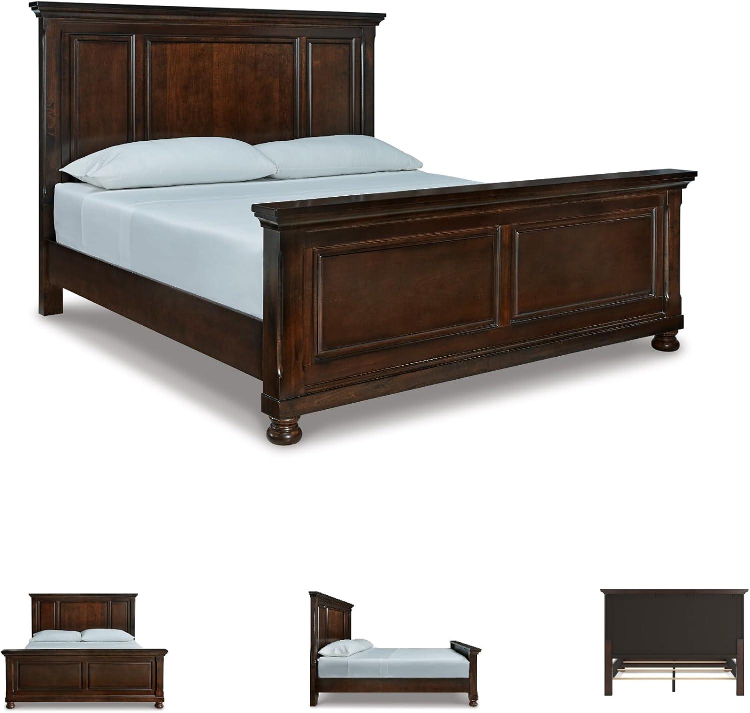 imageSignature Design by Ashley Porter Traditional Panel Headboard ONLY KingCalifornia King Dark BrownDark Brown