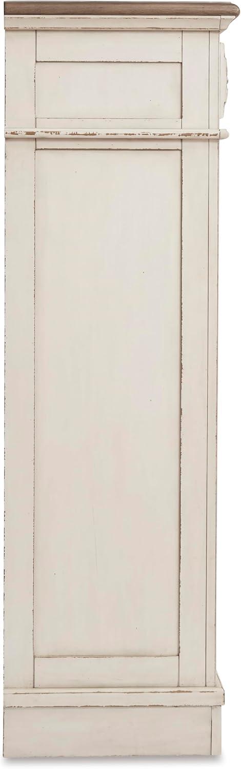 imageSignature Design by Ashley Realyn French Country 5 Drawer Chest Tipover Restraint Device 2tone Finish Wood 4013quot W x 1813quot D x 5813quot H Chipped White183D x 403W x 583H 5 Drawers