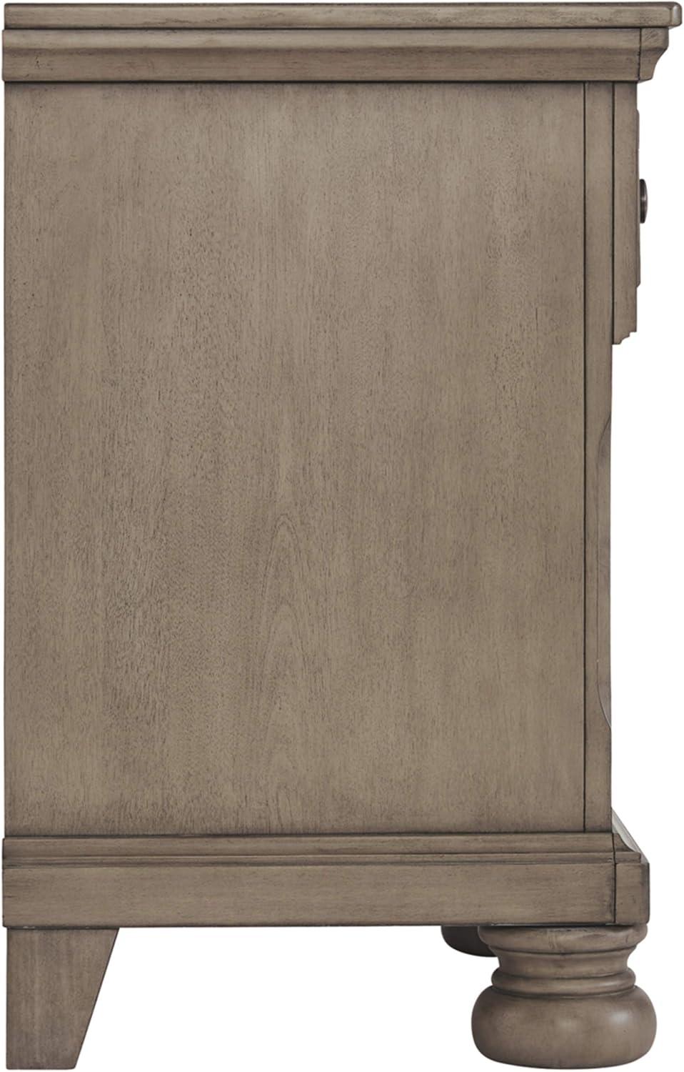 imageSignature Design by Ashley Robbinsdale Coastal 1Drawer Nightstand with Cubby Storage 2675quot Tall WhiteGraywash