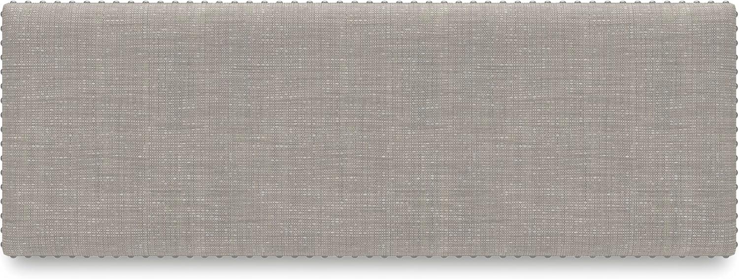 imageSignature Design by Ashley Robbinsdale Large Upholstered 48quot W Dining Bench Light Gray ampamp WhiteLight Gray White