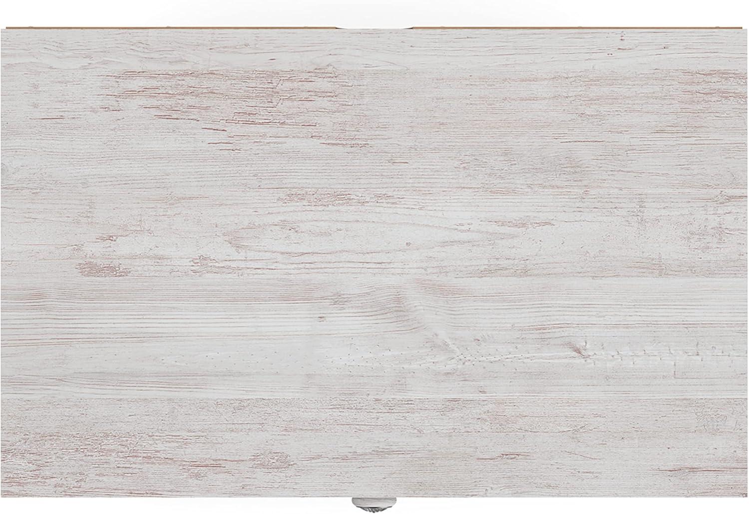 imageSignature Design by Ashley Shawburn Rustic 5 Drawer Chest of SmoothGliding Drawers and Safety Stop White ampamp GrayWhitewash