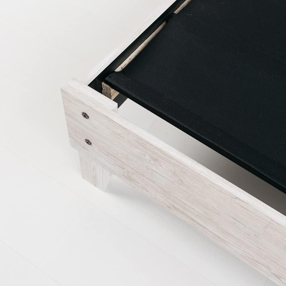 imageSignature Design by Ashley Socalle Casual Queen Platform Bed with Metal Slats No Box Spring Needed BlackWhitewash
