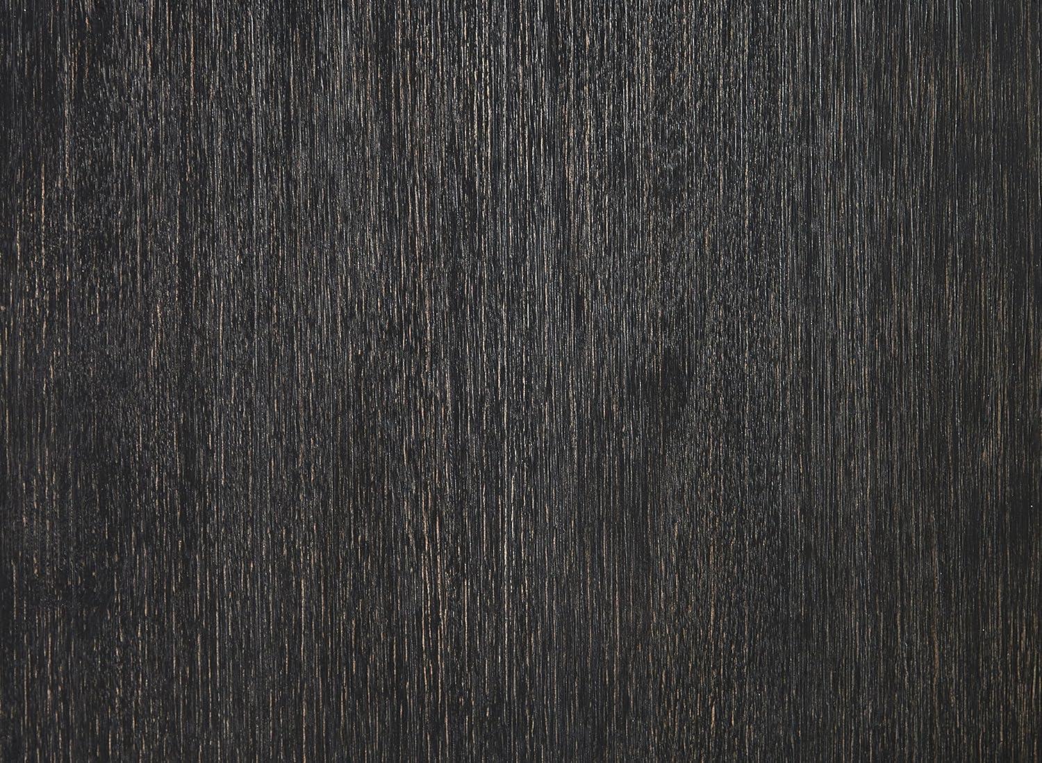 imageSignature Design by Ashley Tyler Creek Farmhouse Rectangular Counter Height Dining Table Seats 6 Wine Rack Wood 60quot W x 40quot D x 36quot H Black and GrayAlmost Black