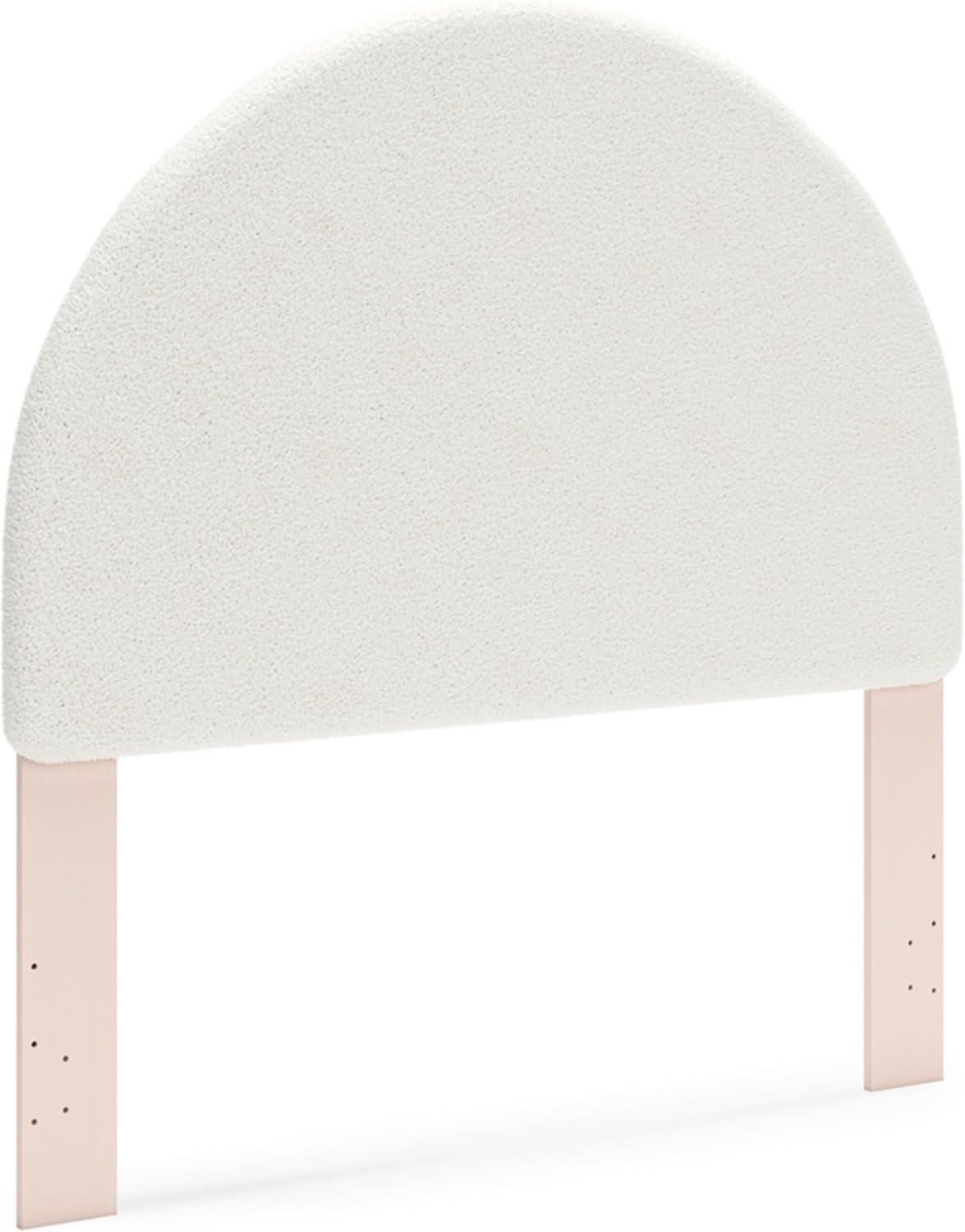 imageSignature Design by Ashley Wistenpine Urban Upholstered Panel Headboard Twin White ampamp PinkFull
