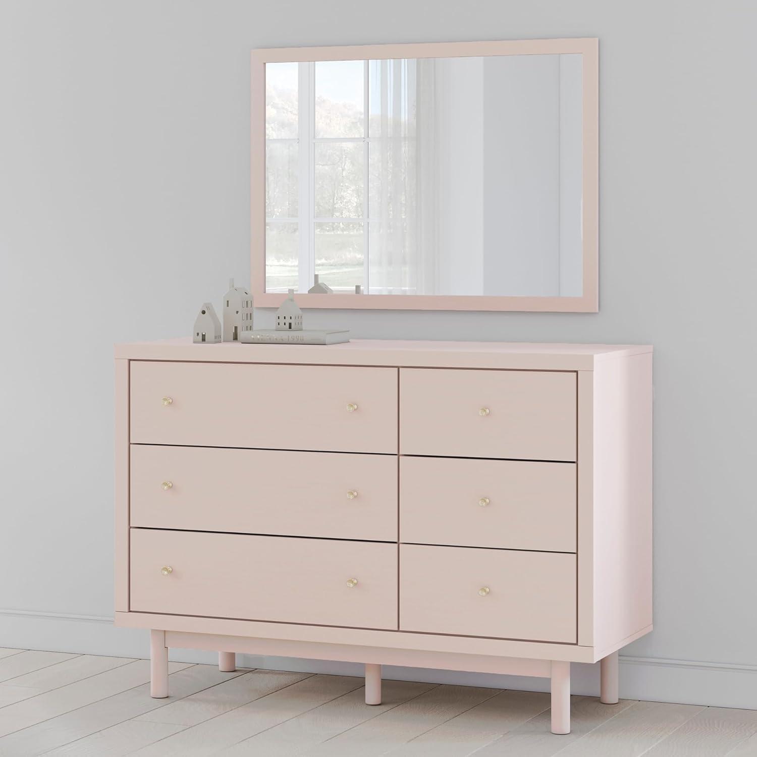 imageSignature Design by Ashley Wistenpine Urban Upholstered Panel Headboard Twin White ampamp PinkOS