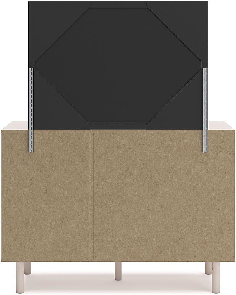 imageSignature Design by Ashley Wistenpine Urban Upholstered Panel Headboard Twin White ampamp PinkOS