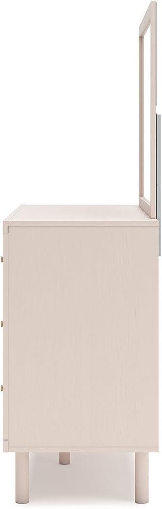 imageSignature Design by Ashley Wistenpine Urban Upholstered Panel Headboard Twin White ampamp PinkOS