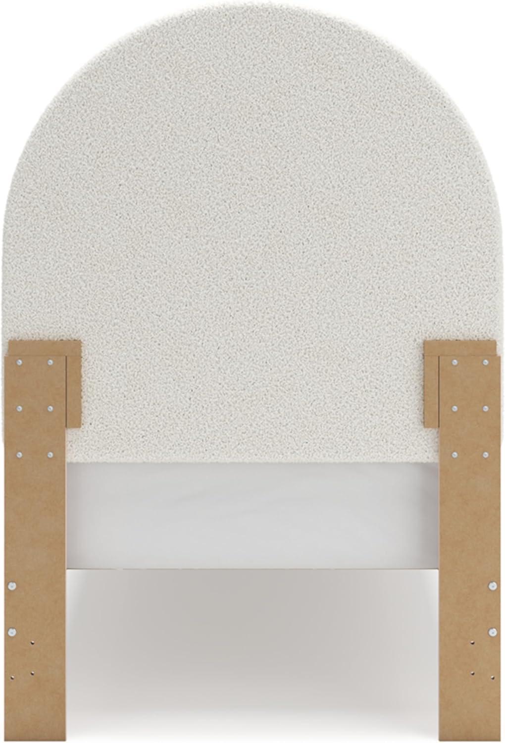 imageSignature Design by Ashley Wistenpine Urban Upholstered Panel Headboard Twin White ampamp PinkTwin