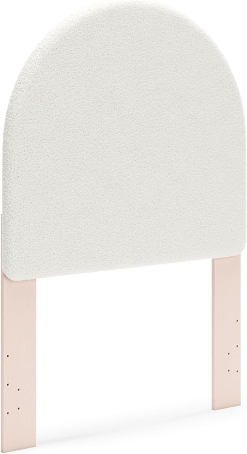 imageSignature Design by Ashley Wistenpine Urban Upholstered Panel Headboard Twin White ampamp PinkTwin