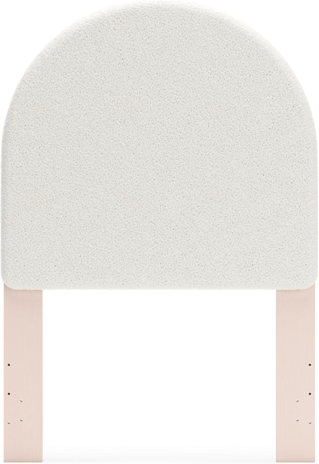 imageSignature Design by Ashley Wistenpine Urban Upholstered Panel Headboard Twin White ampamp PinkTwin