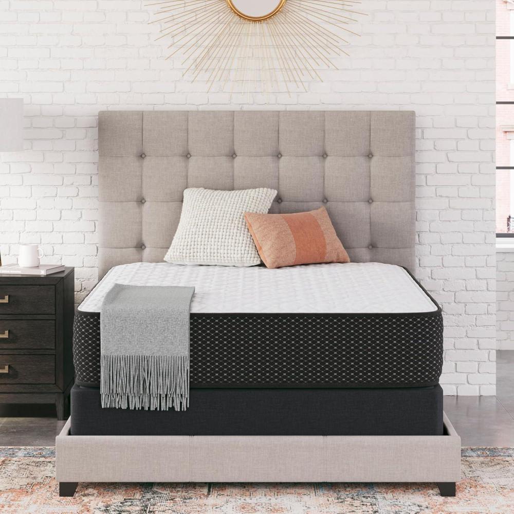 imageSignature Design by Ashley Full Size Chime 8 Inch Medium Firm Innerspring Mattress with Pressure Relief Quilt Foam Fiberglass Free Mattress In A BoxTwin XL