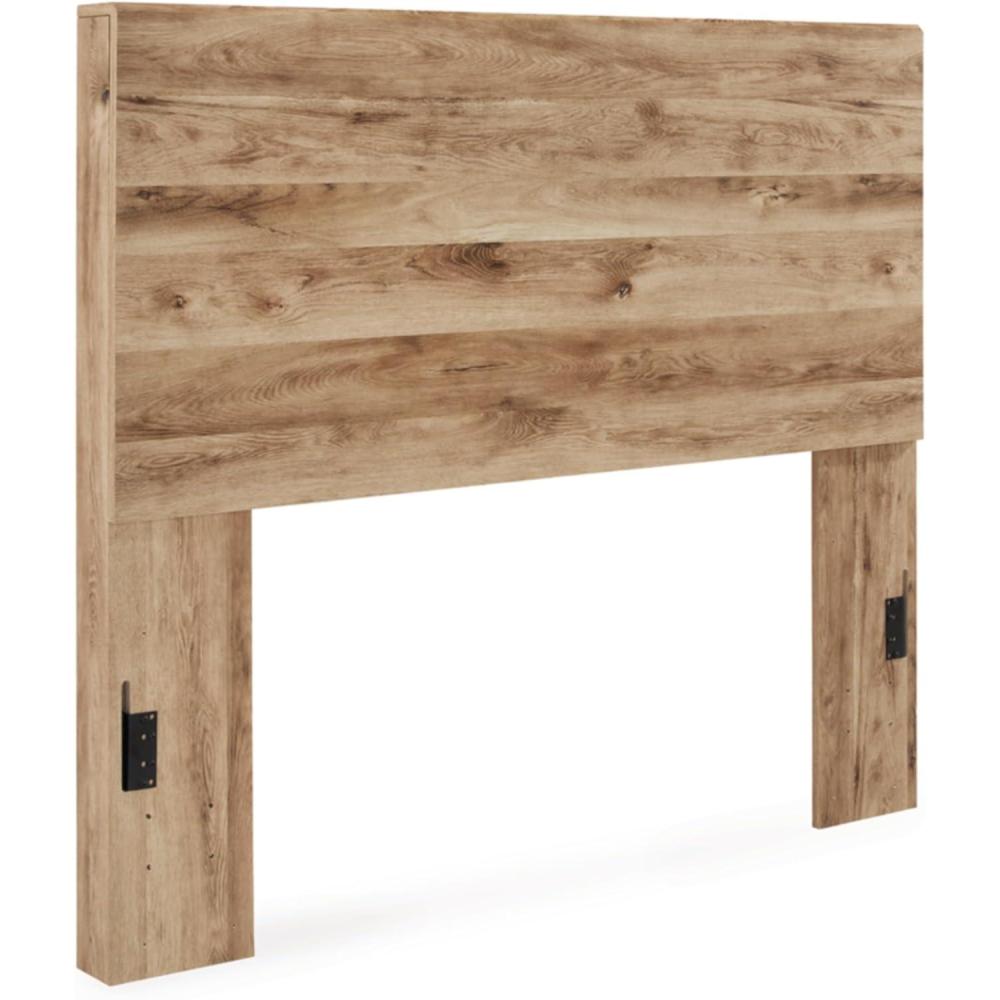 imageSignature Design by Ashley Hyanna Rustic Twin Panel Bed Foundation or Box Spring Needed Light BrownFull