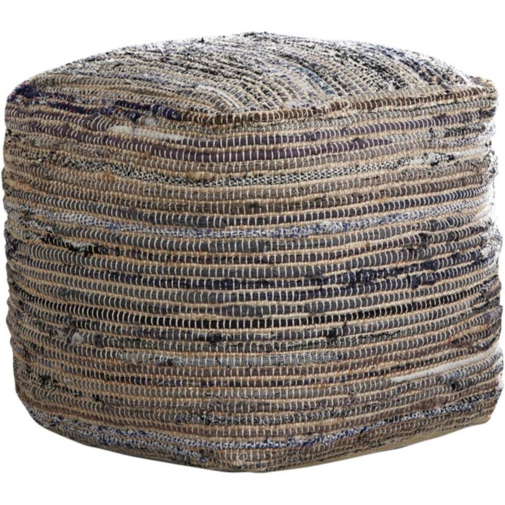 imageSignature Design by Ashley Josalind 16 Inch Casual Wool Pouf Gray ampamp BeigeMulti Color