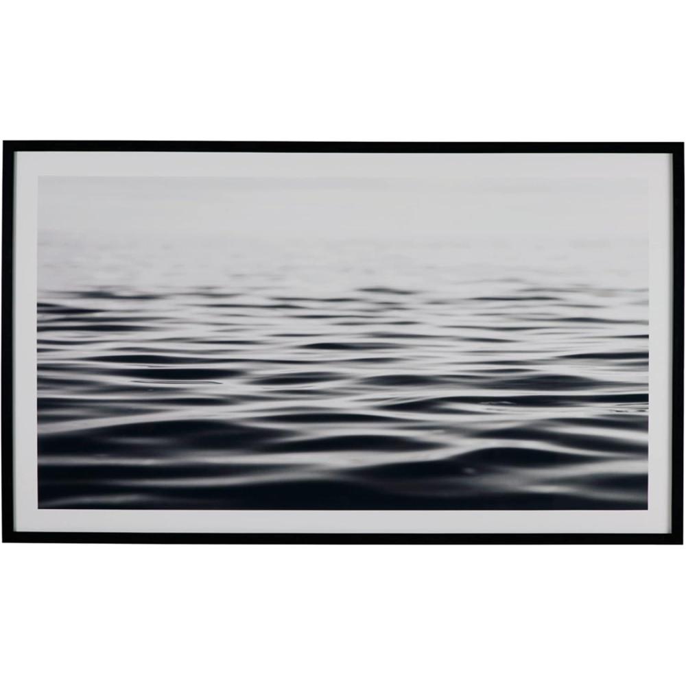 imageSignature Design by Ashley Kierlett Modern Framed Sea Print Wall Art 63 x 37 Inches Black ampamp White