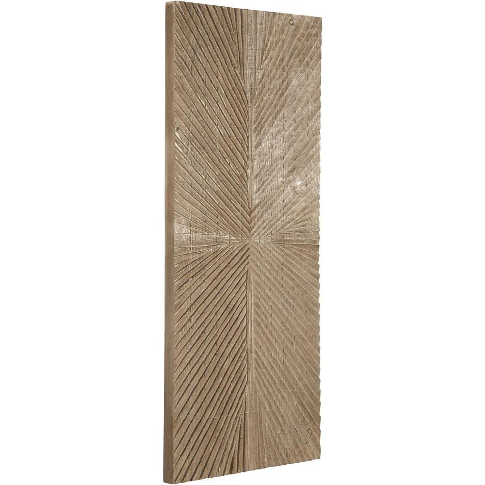 imageSignature Design by Ashley Lenora Rustic Sunburst Wood 20 x 48 Inch Wall Decor Brown