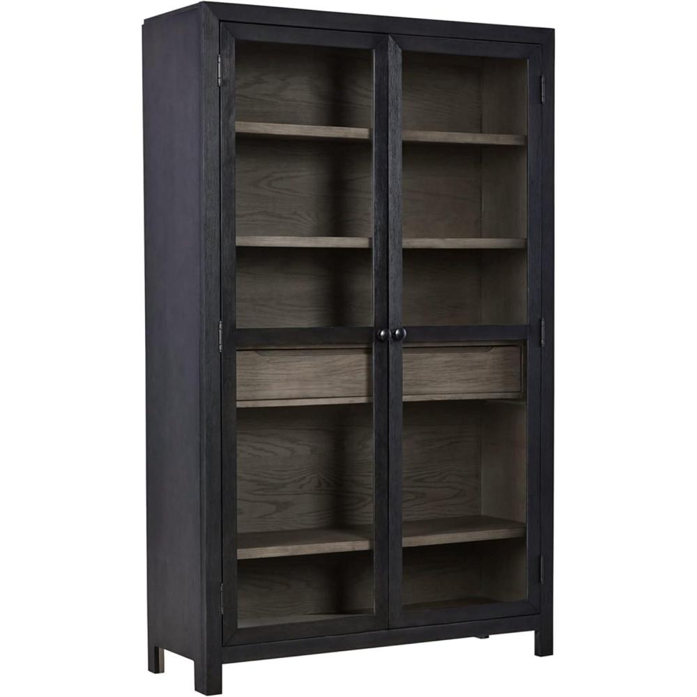 imageSignature Design by Ashley Lenston Transitional Accent Cabinet Black ampamp Gray