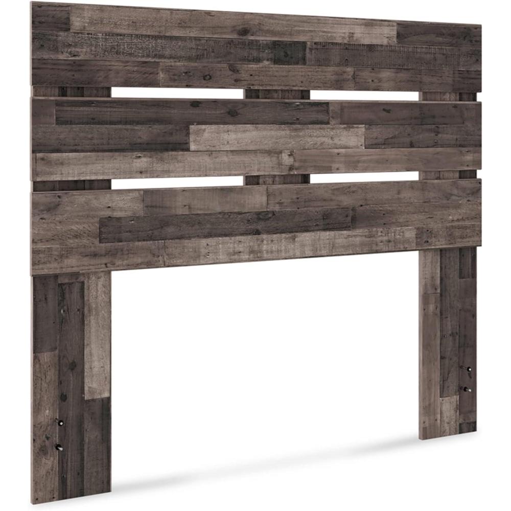 imageSignature Design by Ashley Neilsville Butcher Block Panel Headboard Queen BrownDark Brown