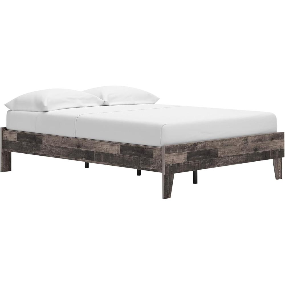 imageSignature Design by Ashley Neilsville Butcher Block Style Platform Bed Full Rustic GrayRustic Gray