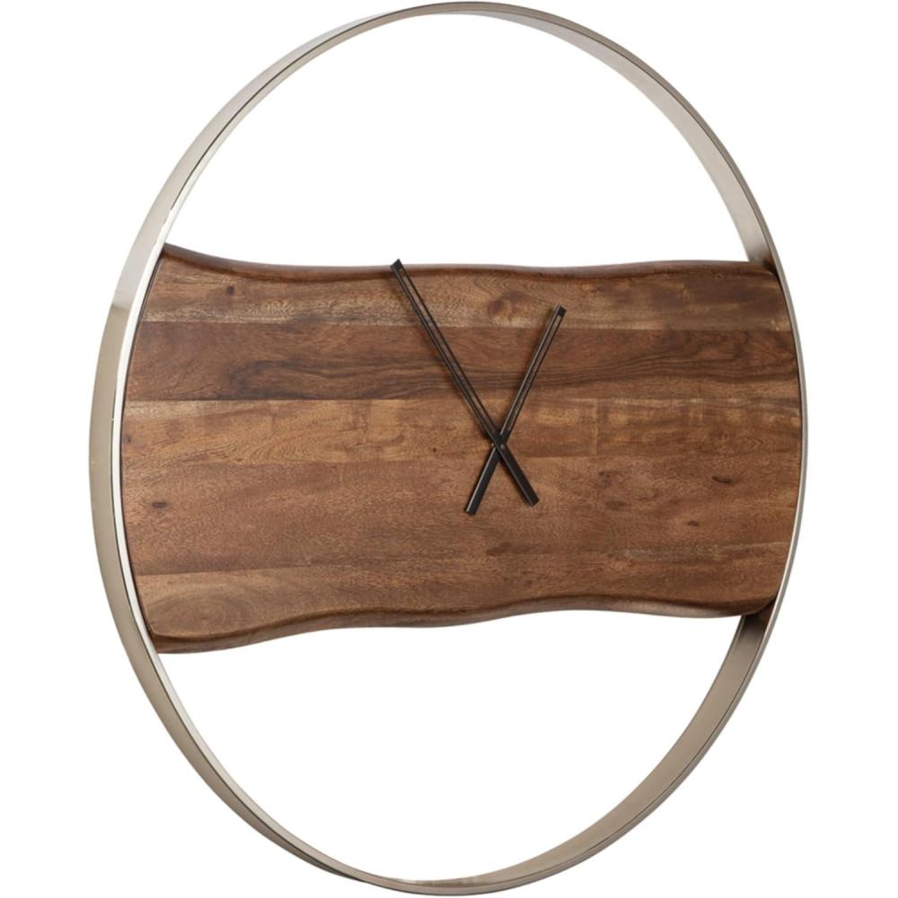 imageSignature Design by Ashley Panchali Wall Clock Brown and Silver