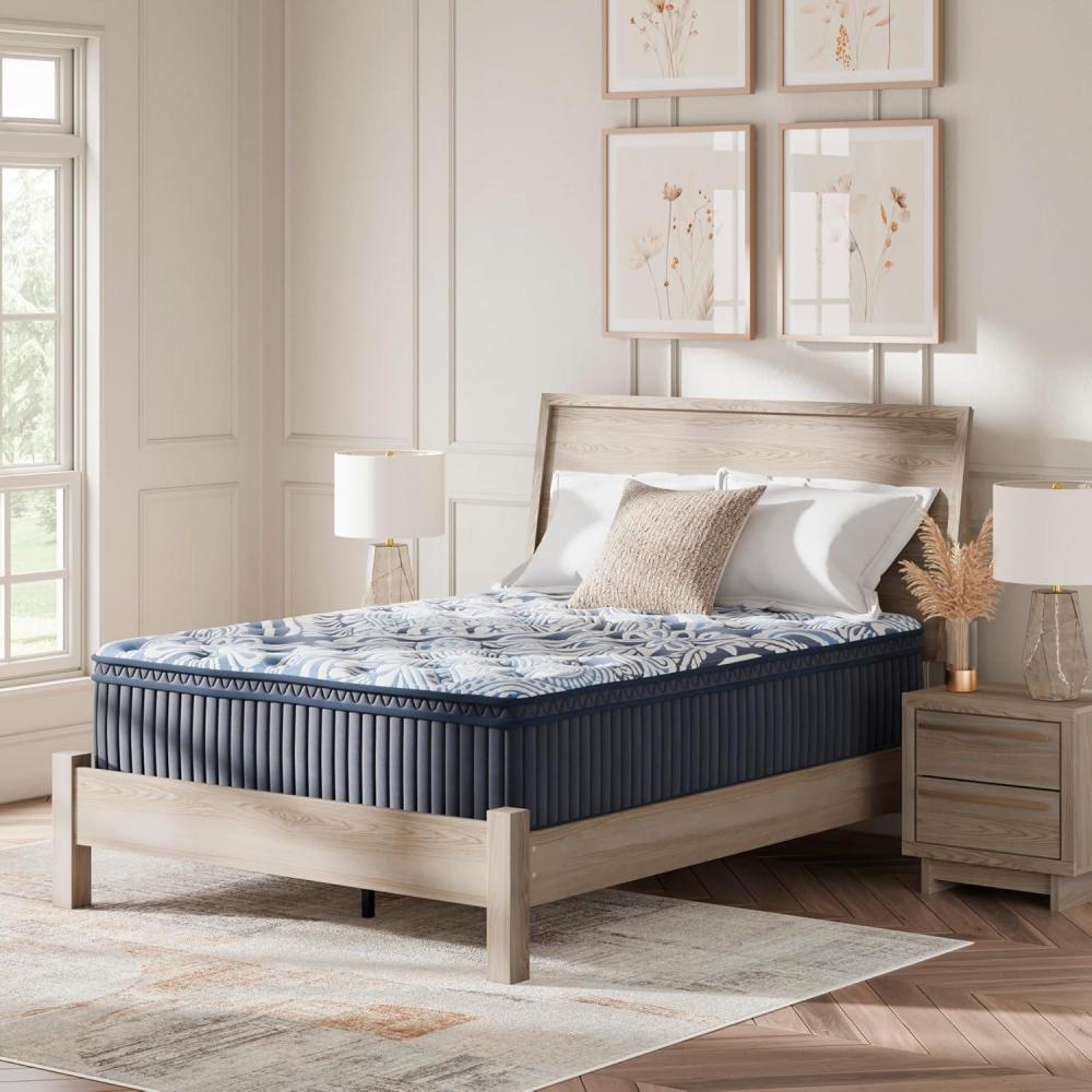 imageSignature Design by Ashley Plush Luxe 20 15 Inch Breathable Gel Latex Memory Foam Hybrid Mattress with Edge Support for Cool Sleep and Pressure Relief Queen Fiberglass Free Mattress in A Box