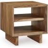 imageSignature Design by Ashley Dressonni Rustic End Table with 2 Open Shelves Light Brown
