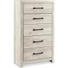 imageSignature Design by Ashley Drystan Casual 5 Drawer Chest Dark Brown ampamp GrayDark Brown  Gray