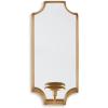 imageSignature Design by Ashley Dumi Glam 20quot Mirrored Wall Sconce Fits 1 Pillar Candle GoldDumi
