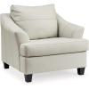 imageSignature Design by Ashley Genoa Contemporary Leather Match Upholstered Oversized Chair WhiteWhite