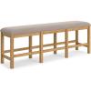 imageSignature Design by Ashley Havonplane 72quot Counter Height Dining Bench Brown