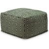 imageSignature Design by Ashley Jasett Casual Handwoven Geometric Pouf Black ampamp WhiteGreen and Beige