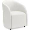 imageSignature Design by Ashley Korestone Contemporary Upholstered Home Office Desk Chair with Casters White