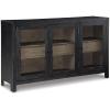 imageSignature Design by Ashley Lenston Transitional Accent Cabinet or TV Stand Black ampamp Gray
