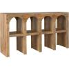 imageSignature Design by Ashley Luzmanacy Casual Solid Mango Wood Console Sofa Table with Shelf Light Brown