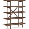 imageSignature Design by Ashley Lyncott MidCentury Modern Freestanding 5Tier 70quot Etagere Bookcase Light Brown