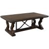 imageSignature Design by Ashley Maylee Classic Coffee Table with Trestle Base Dark Brown