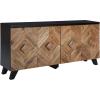 imageSignature Design by Ashley Robin Ridge Modern Wood Accent Cabinet or TV Stand Brown ampamp BlackBrown  Black