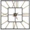 imageSignature Design by Ashley Thames Modern 40quot Square Metal Roman Numeral Wall Clock Black ampamp Gold
